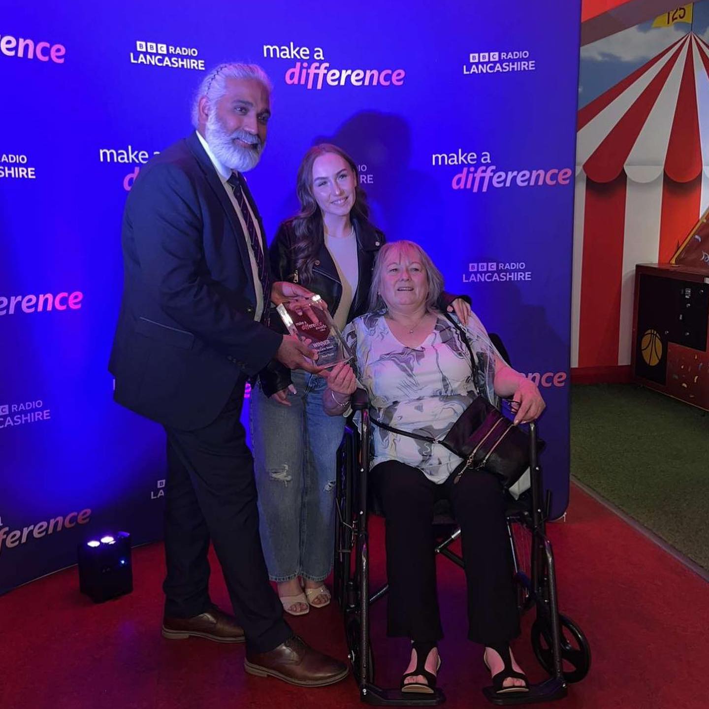 ‘Carers Award 2024’ win for Young Carer at BBC Radio Lancashire #MakeADifference awards.